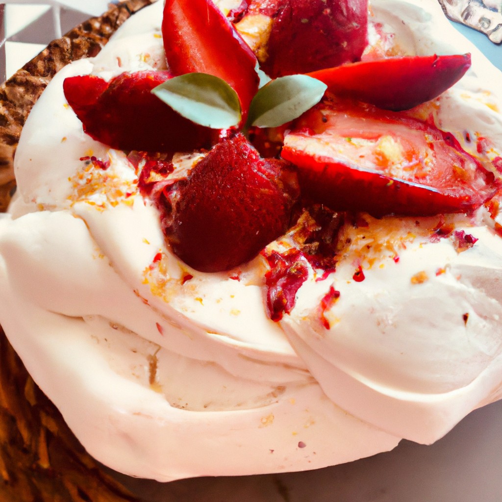 Pavlova de Morango: Uma explosão de frescor em cada mordida!