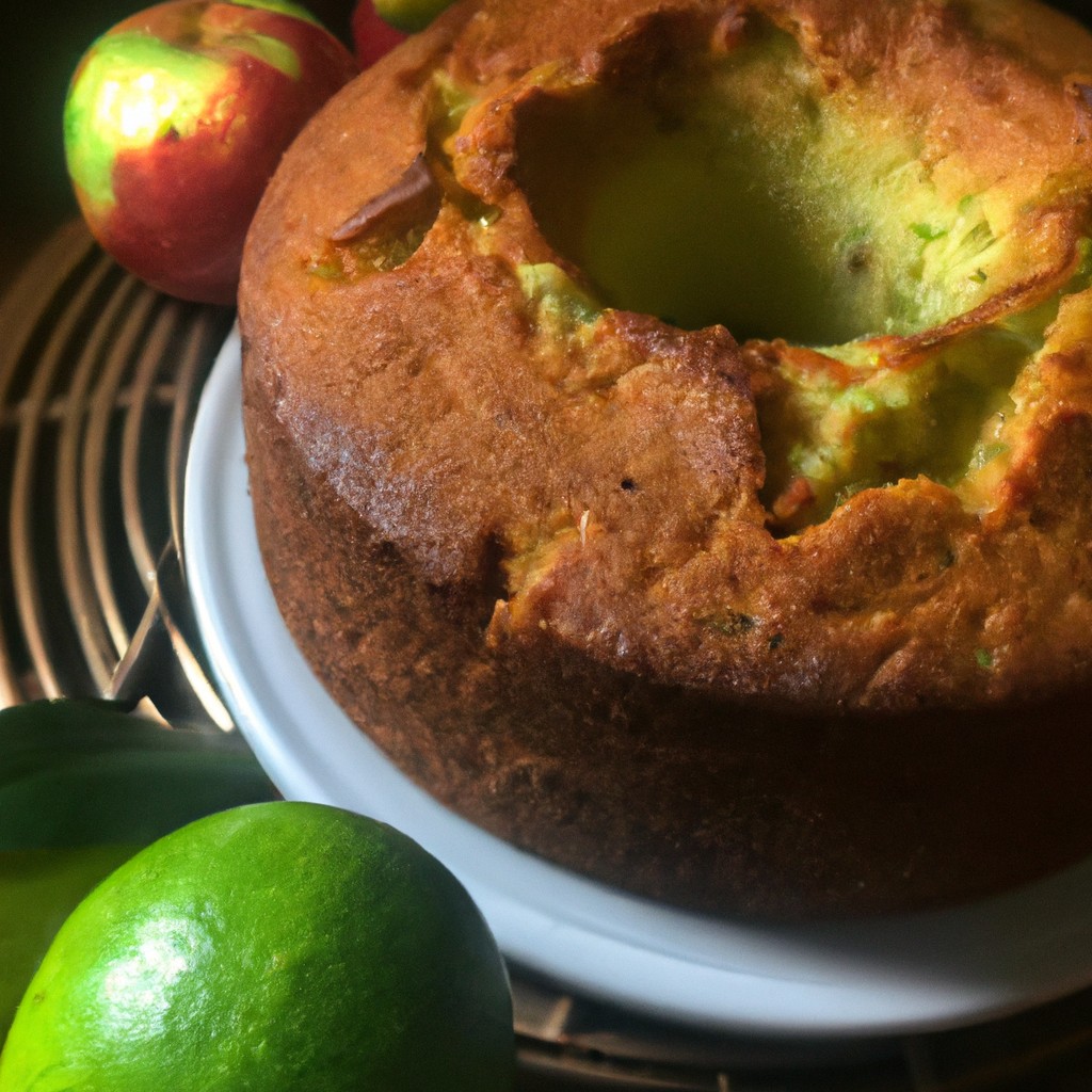 Bolo de Maçã Verde: Frescor e doçura em cada mordida!