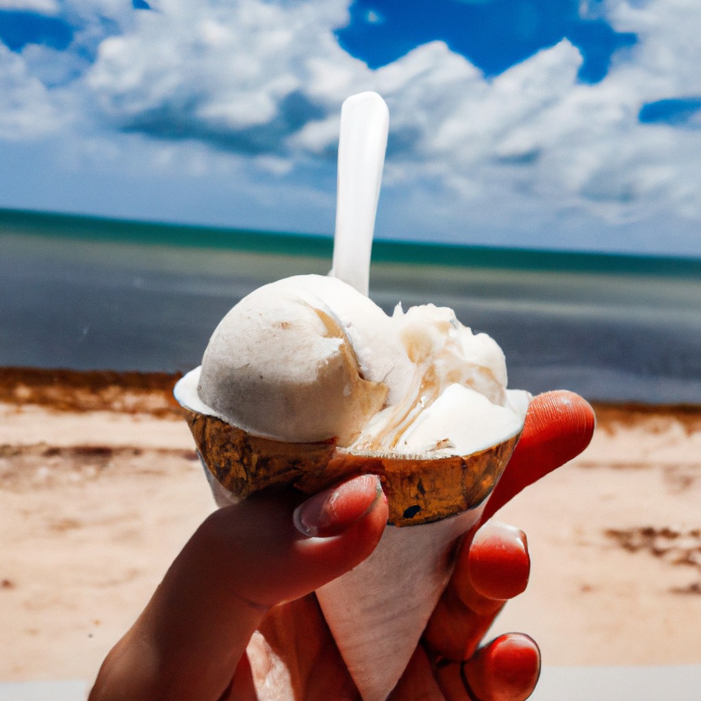 Sorvete de Coco Cremoso: Uma viagem à praia em cada colherada!