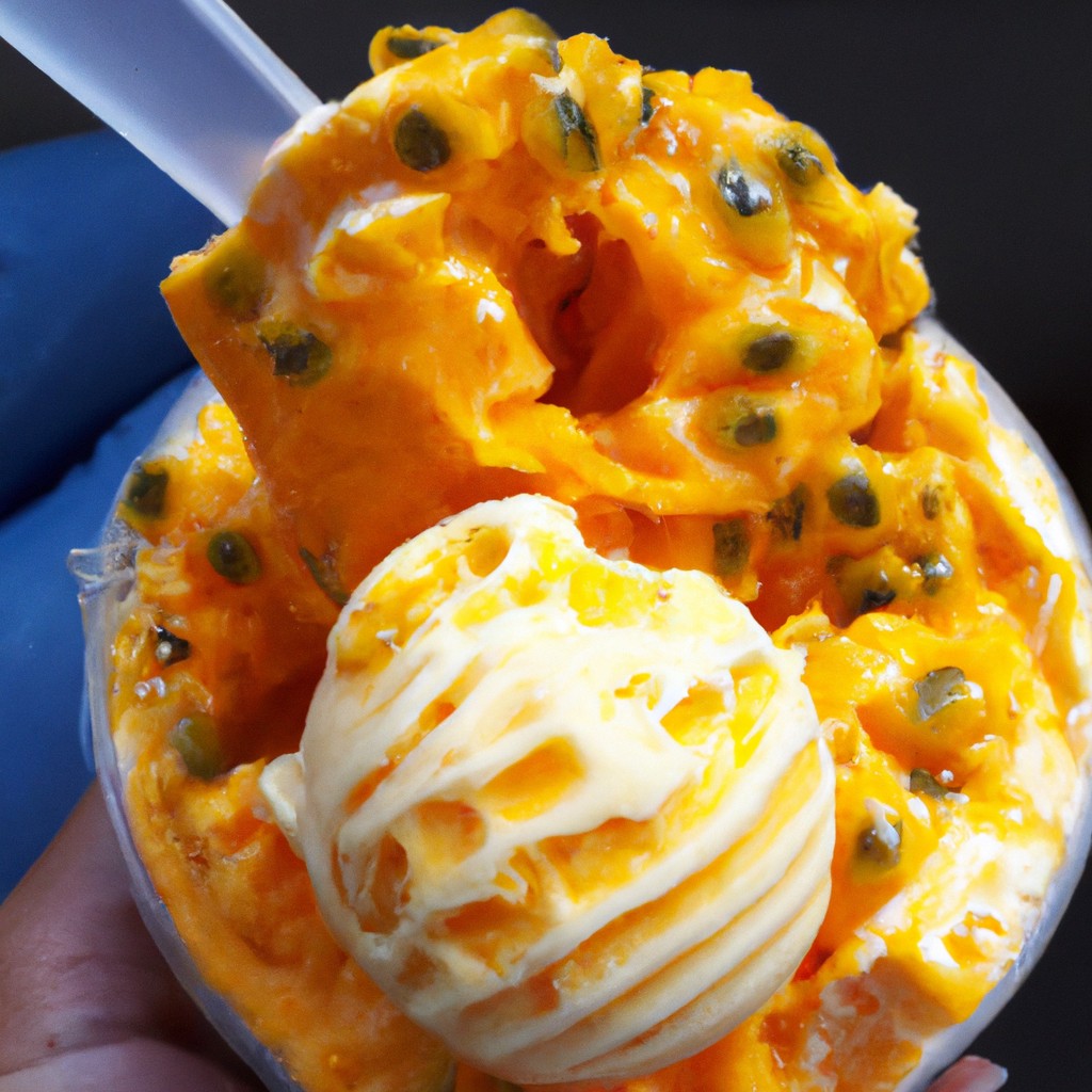 Sorvete de Manga com Maracujá: Uma explosão de sabores tropicais!