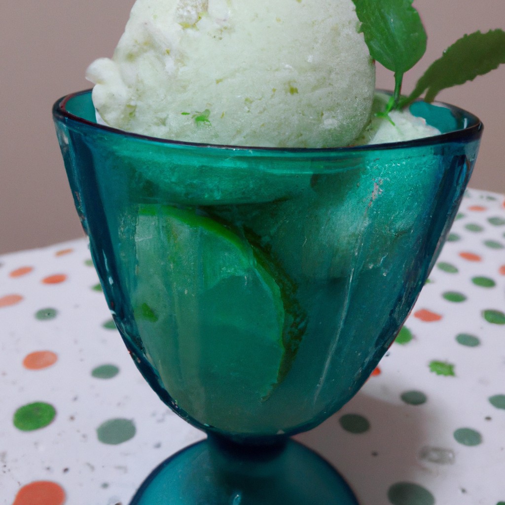 Sorvete de Limão com Hortelã: Uma explosão refrescante!