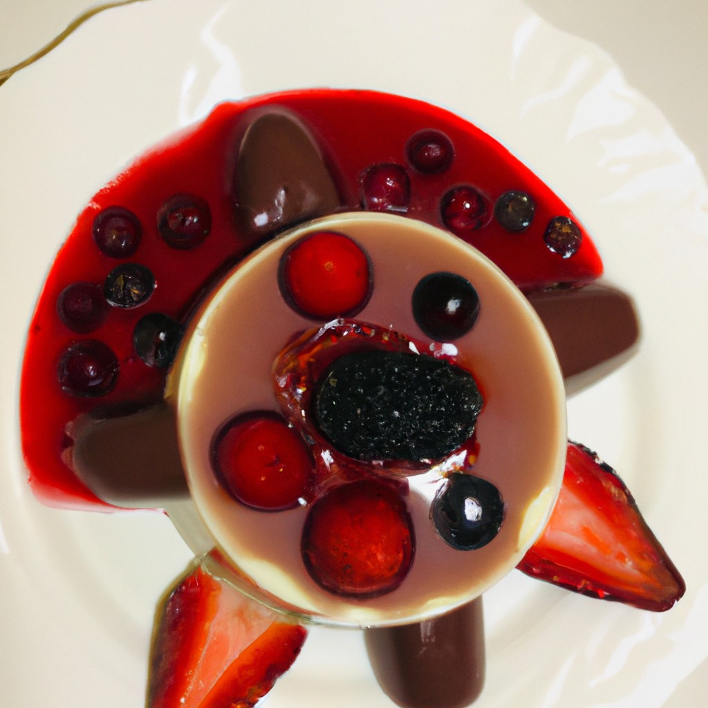 Pudim de Chocolate Branco com Frutas Vermelhas: Uma explosão de cores!