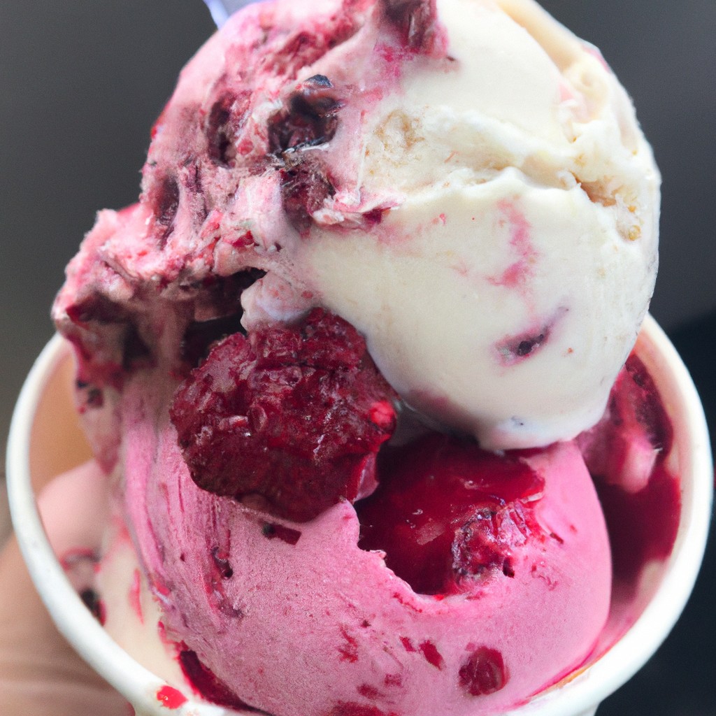 Sorvete de Chocolate Branco com Framboesa: Uma combinação celestial!