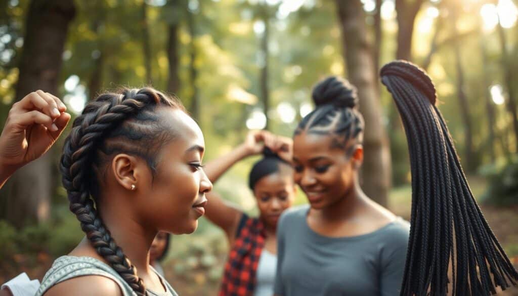 Protective hairstyles for camping