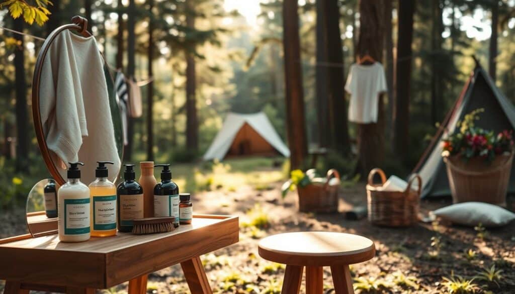 camping hair care