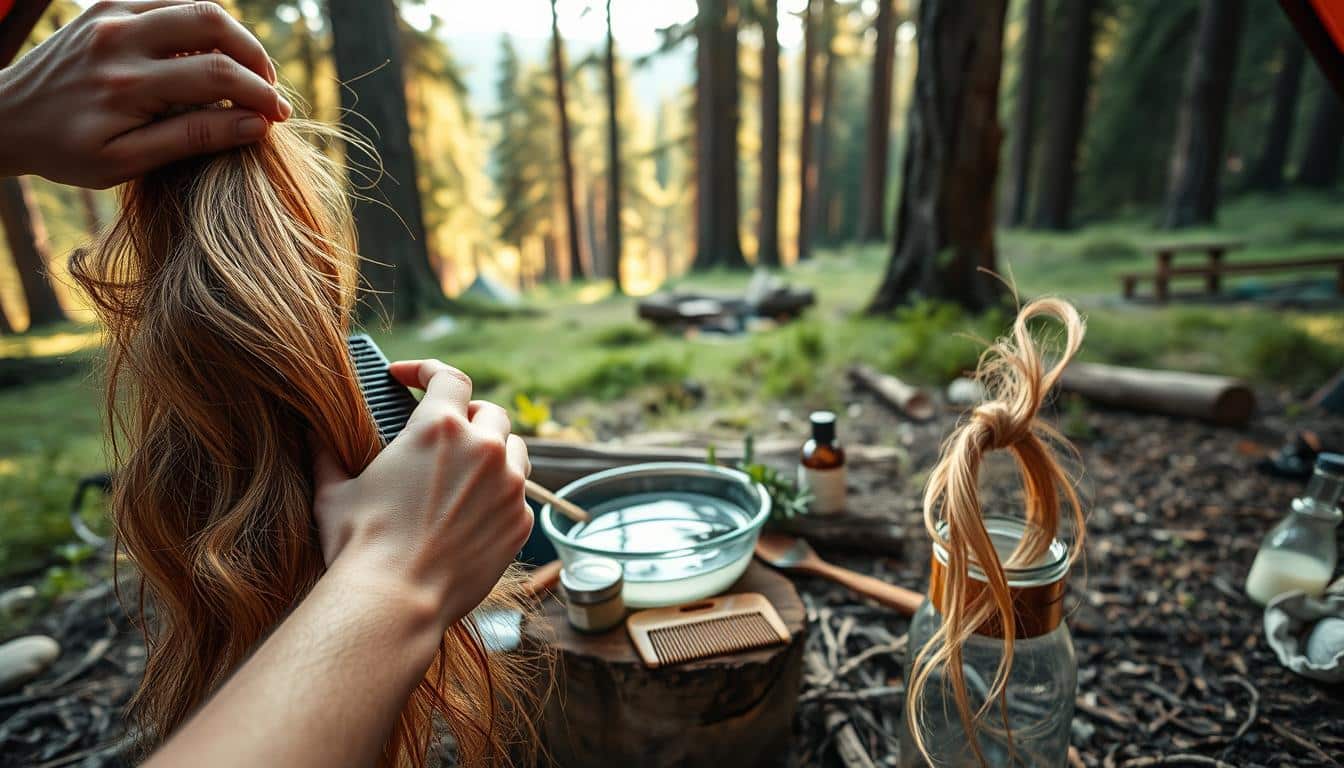 camping haircare tips