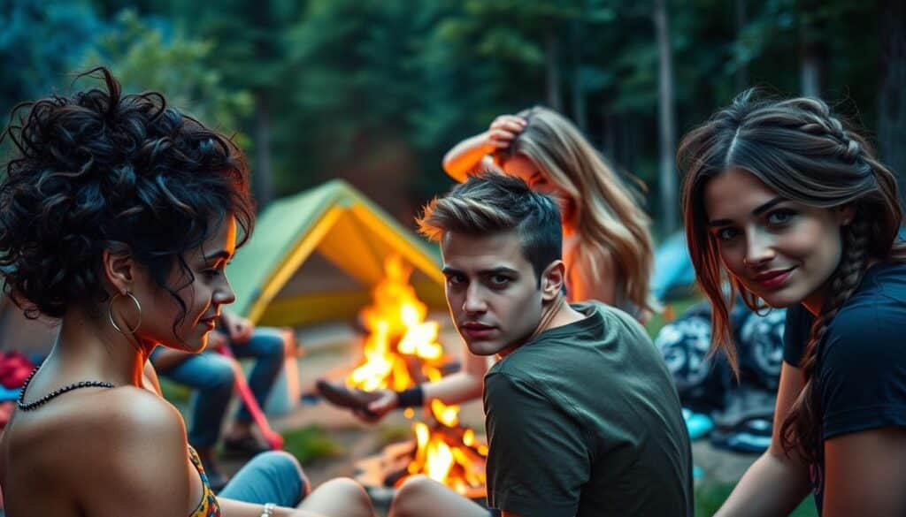 hair types camping hairstyles
