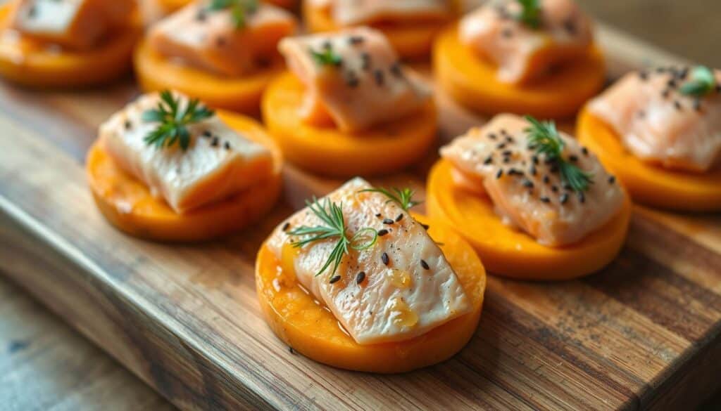 salmon sweet potato bites