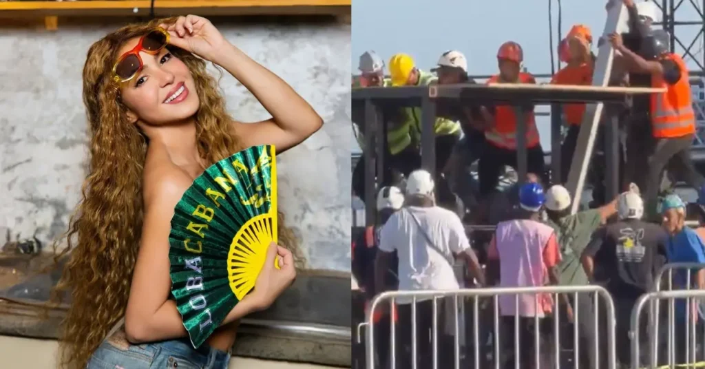 Tragédia em show de Shakira no Rio homem morre durante montagem de palco